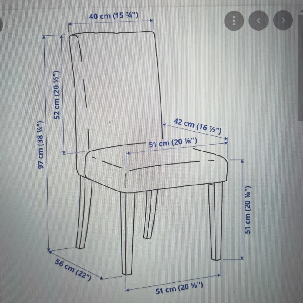 IKEA HENRIKSDAL - Chair Cover (set of two)